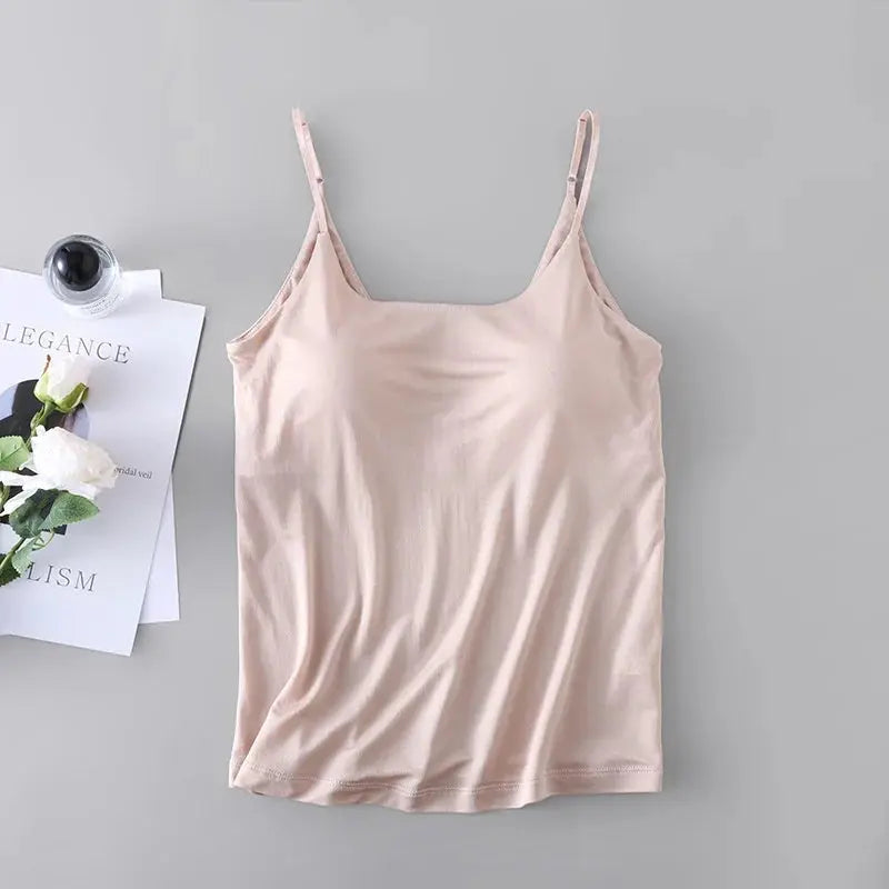Birdtree, 100% Real Silk Tank Top, with Bra Padding Knitted Vest, Woman Sleeveless Basics Slim Casual Tops, 2026 New T62416JF bubbles jewelry and loan