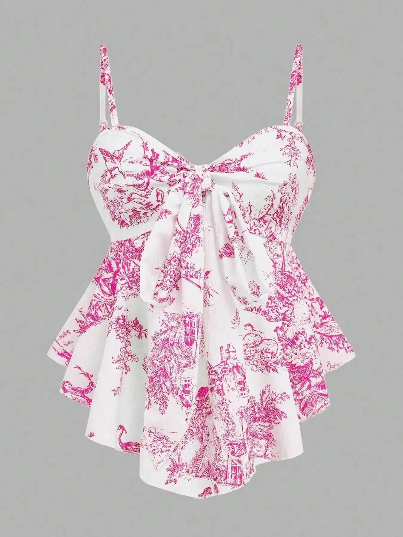 Women's Texture Print Close-Fitting Halter Top Elegant for Vacation Commuting And Daily Wear Single Piece bubbles jewelry and loan