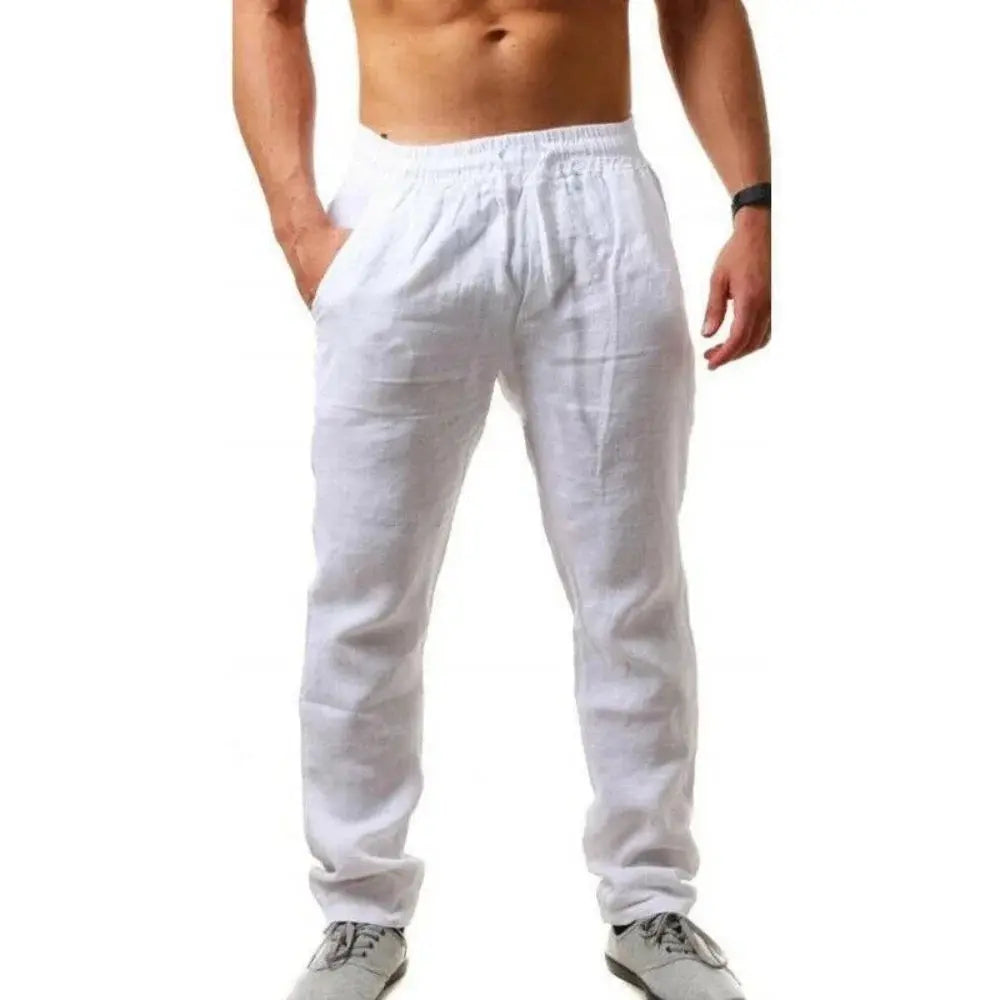 Men's Cotton Linen Pants Male Autumn New Breathable Solid Color Linen Trousers Fitness Streetwear S-3XL bubbles jewelry and loan