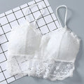 Summer Women Lace Sexy Top Sun Sleeveless Tops padded Bralette Bra Bustier Zipper Back Club Crop Tank lingerie женское белье bubbles jewelry and loan