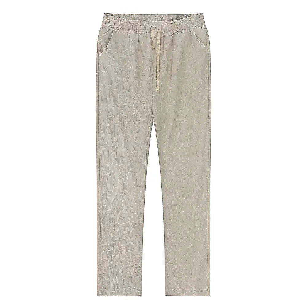 Men's Cotton Linen Pants Male Autumn New Breathable Solid Color Linen Trousers Fitness Streetwear S-3XL bubbles jewelry and loan