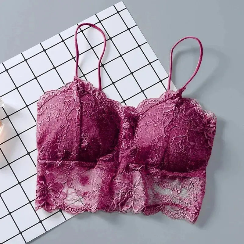 Summer Women Lace Sexy Top Sun Sleeveless Tops padded Bralette Bra Bustier Zipper Back Club Crop Tank lingerie женское белье bubbles jewelry and loan