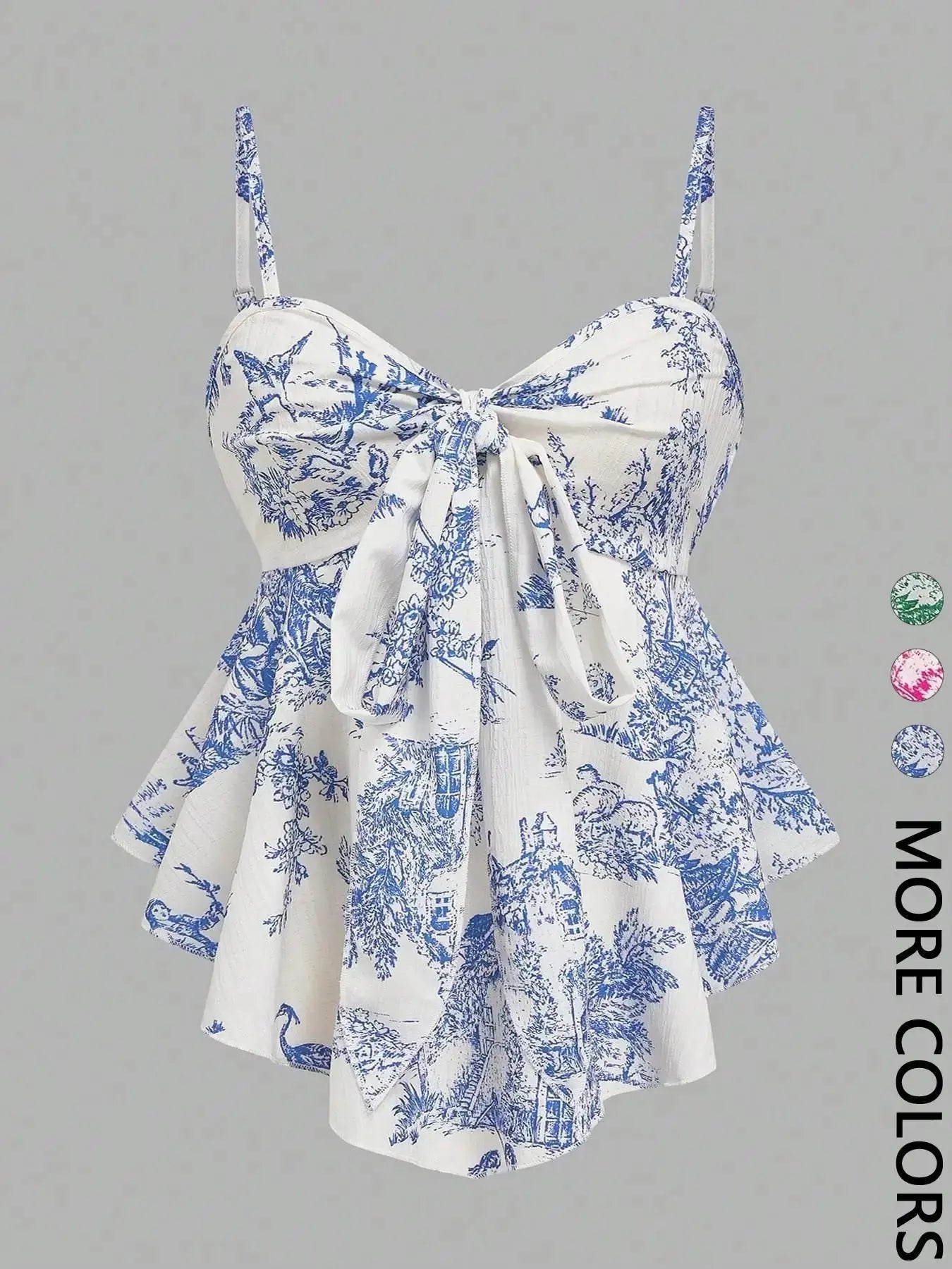 Women's Texture Print Close-Fitting Halter Top Elegant for Vacation Commuting And Daily Wear Single Piece bubbles jewelry and loan