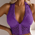 Summer Plus Size Sexy Hot Crop Top for Woman Deep V Neck Embroidery White Lace Y2k Tops Summer Sleeveless Female Clothing bubbles jewelry and loan