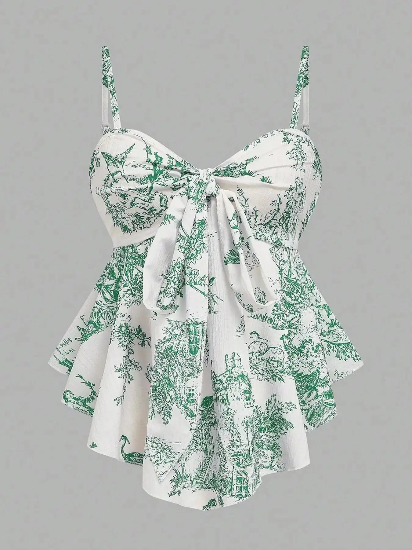 Women's Texture Print Close-Fitting Halter Top Elegant for Vacation Commuting And Daily Wear Single Piece bubbles jewelry and loan