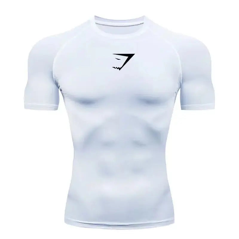 Men's fitness clothes, short sleeved tight fitting clothes, running sports tops, base shirts, casual short sleeved T-shirts bubbles jewelry and loan
